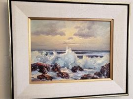 Seascape Original Oil signed by Maker