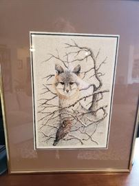 Looks like a Woodblock and signed by Maker. Has inscription on the back.
