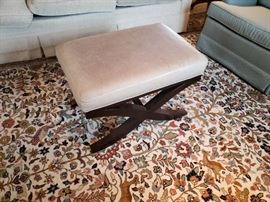 Suede Leather Bench/Coffee Table