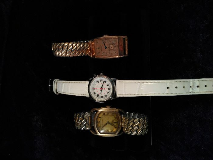 3, antique Hamilton wrist watch, Bulova wristwatch, costume watch https://ctbids.com/#!/description/share/125114