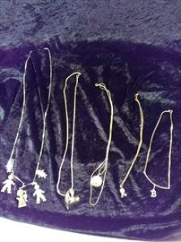 size gold style necklaces with Monograms, shell, heart, antique cut out necklace https://ctbids.com/#!/description/share/125119