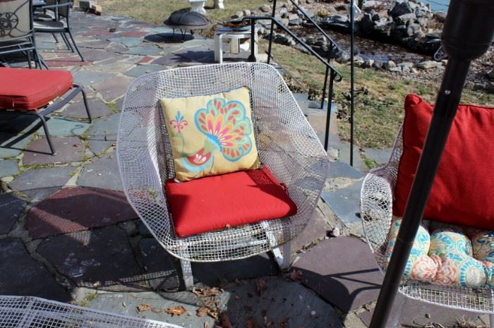 *Russell Woodward Mid Century Modern Patio Set W/Lounge Chair & Love Seat!