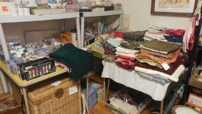 high end materials, sewing items, etc.