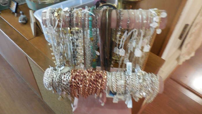 copper/pearl/925 necklaces and bracelets