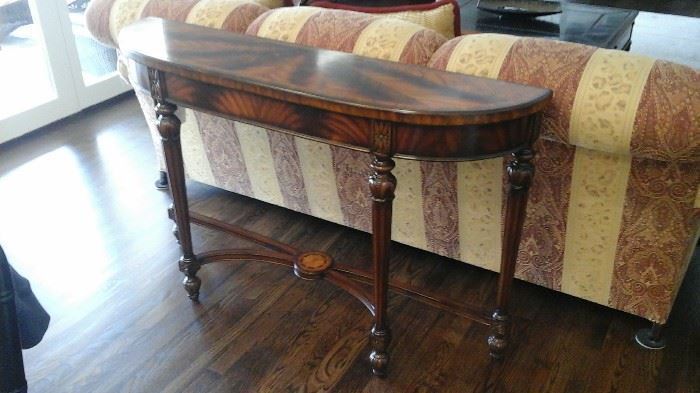 Maitland Smith console or sofa table with inlay.