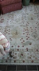 Wool area rug.