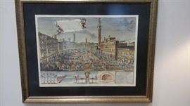 Hand colored etching.