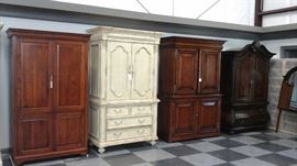 These tv armoire are being repurposed as bars,sewing cabinets mudroom closets and more.