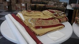 Custom made draperies and extra material