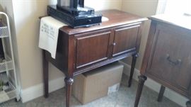 small server with matching buffet