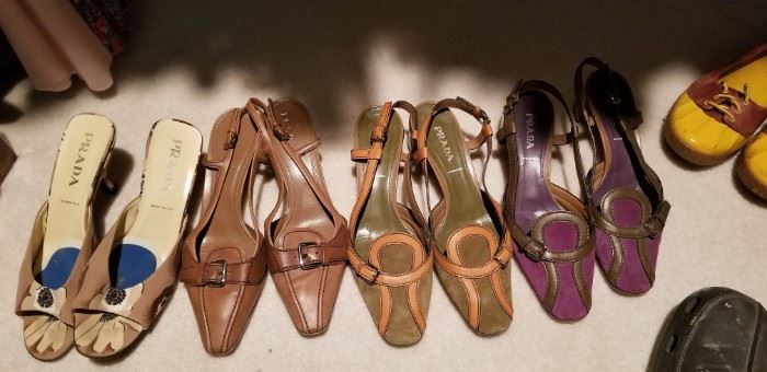 Prada,Ferragamo and more designer shoes size 9b