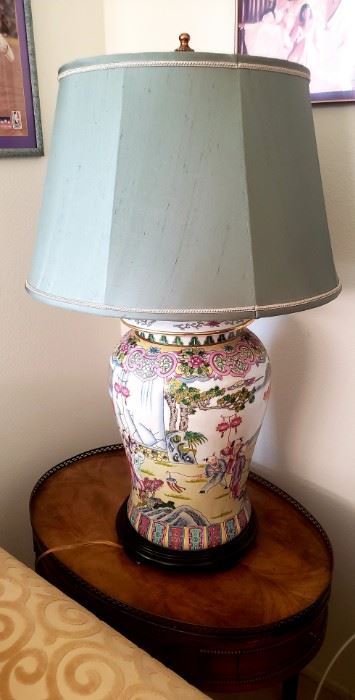 large Asian Jardineer lamp