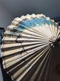 Massive Japanese umbrella - peacock