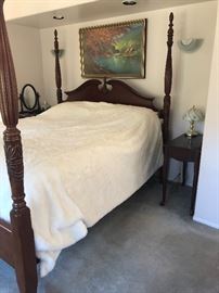 4 poster colonial bed - original Thai paintings