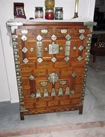 Peach Plum inlay on Korean Tansu Chest