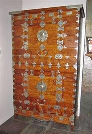 Cherry inlay - beautiful Tansu Box Tansu Chest Korean.  Purchased right after the Korean War.  Very few foreigners there at that time.  