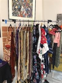 Obi's and cotton kimonos - many pieces of art originals Japanese.