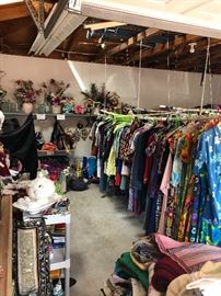 So many clothes!!! and collectibles! Hawaiian shirts, dresses, 80's clothes, 70' clothes, 90's clothes early 2000's clothes!