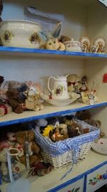 stuffed animals, décor, pottery