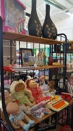 Cabbage Patch dolls, Barbies, toys