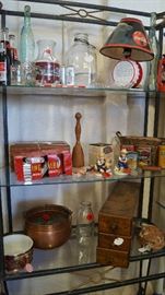 Coke items, Prince Albert cans, copper items