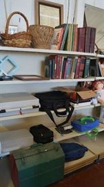 books, tool box