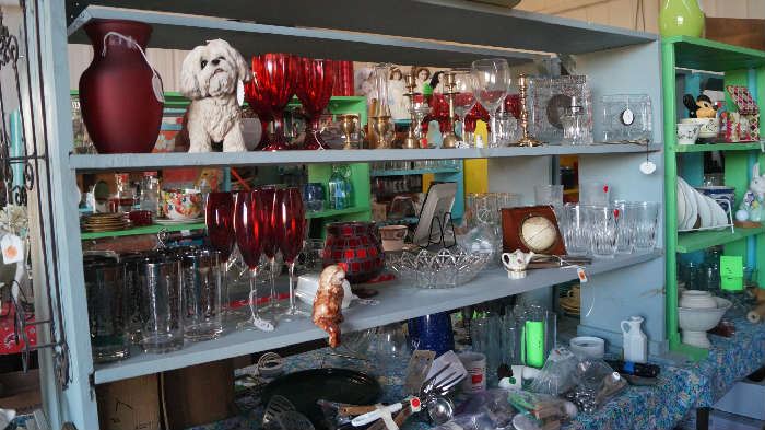 stemware, glass, utensils