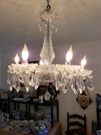 WATERFORD 6 ARM CHANDELIER