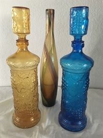 Large vintage glass vases