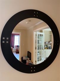 30. Black Framed Mirror (30" round)
