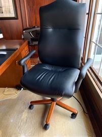 76. Black Leather Executive Chair 