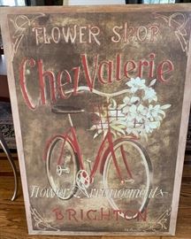 89. Chez Valerie Red Bike Print (28"x 40")