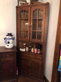 Corner china cabinet