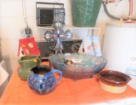 POTTERY AND BIRD FEEDERS