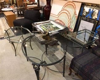 Chrome/ metal/ brass /cast iron Side tables, coffee tables and dining tables 