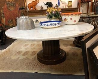 Marble top low bearing coffee table