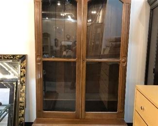 Antique wooden Large Armoire/ China display 