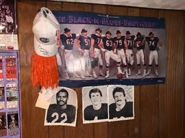 Signed and base ball call and Bears Photos 