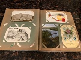 Two books of Vintage postcards per book.