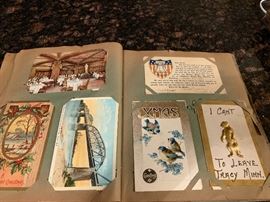 Two books of Vintage postcards per book.