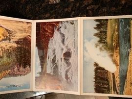 Vintage folding postcards. 