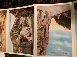 vintage folding postcards.