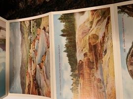 vintage folding postcards. 