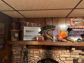 Photo in frame  of soldiers field while being built.  Rare find.