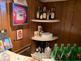 vintage collection of beer steins  and pictures