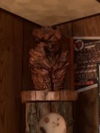 vintage  wooden bear