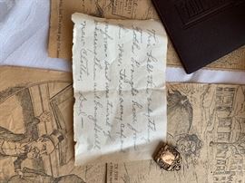 1800's locket with opal 