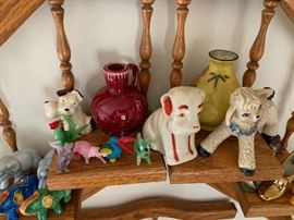 Vintage collection of small animals and elephants dating back to early 1900's