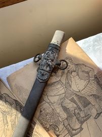 case of the sword cartoons of the politics from the early 1900's 