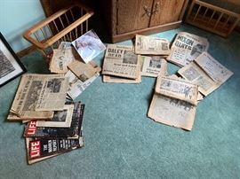 Vintage newspapers